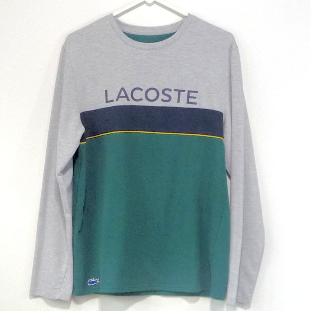 LACOSTE SIZE LARGE LONG SLEEVE LOUNGE SHIRT